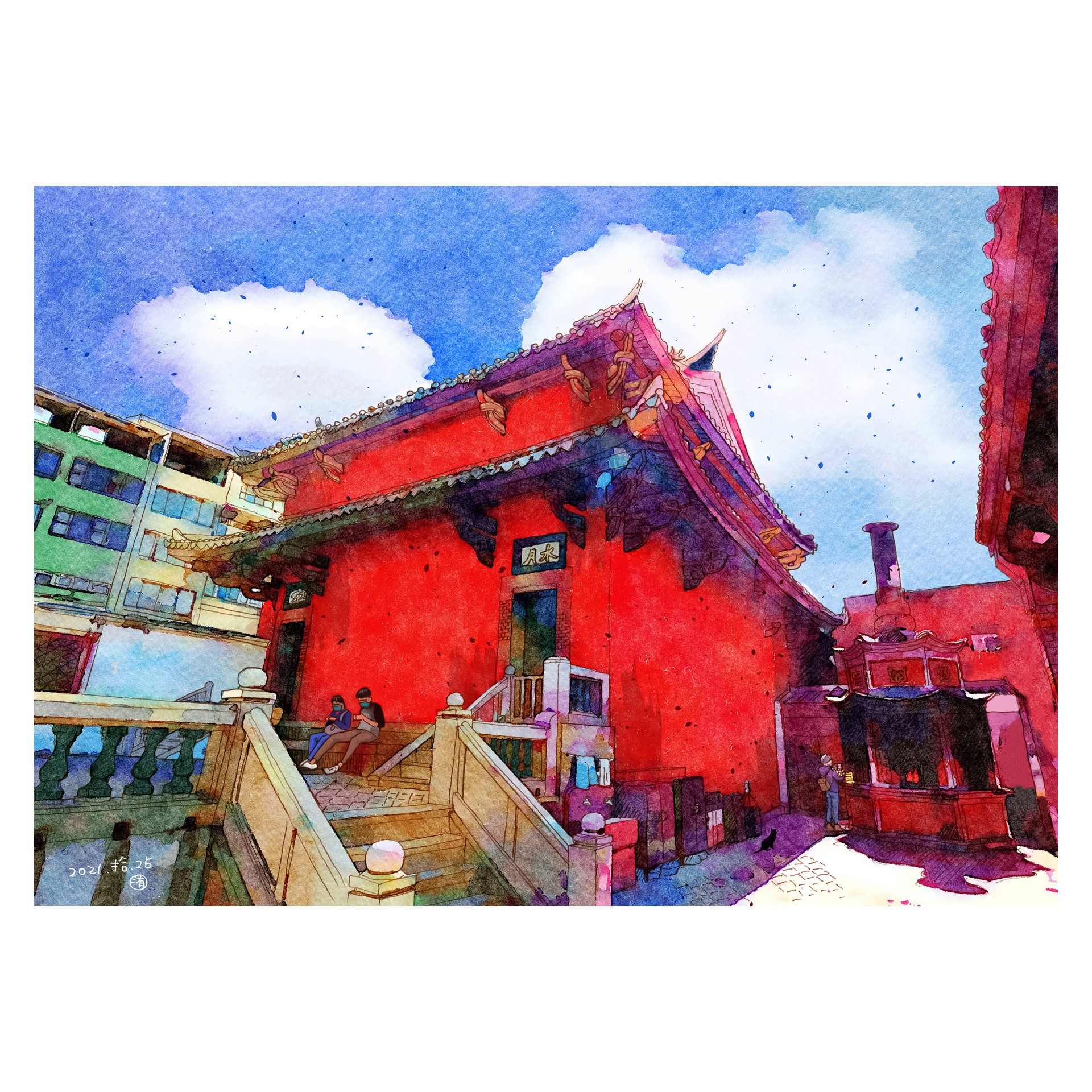 『寶島漫步』專欄用畫紀錄臺南-祀典武廟