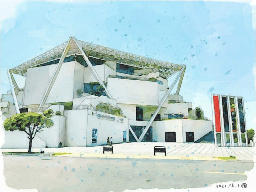『寶島漫步』專欄用畫紀錄臺南-臺南市美術館2館