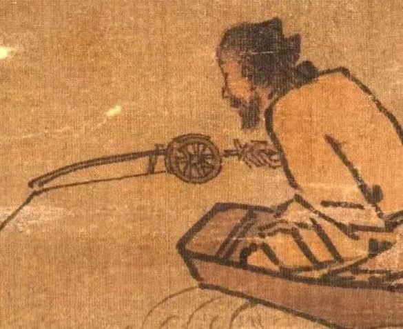 《寒江獨釣圖》局部 圖 翻拍自網路