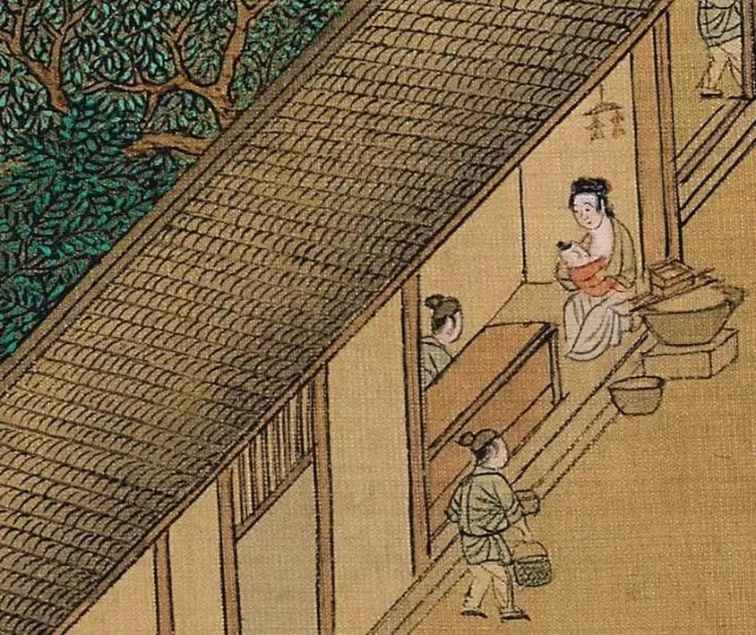 哺乳者——對面的那位同學不知是其丈夫還是看客...