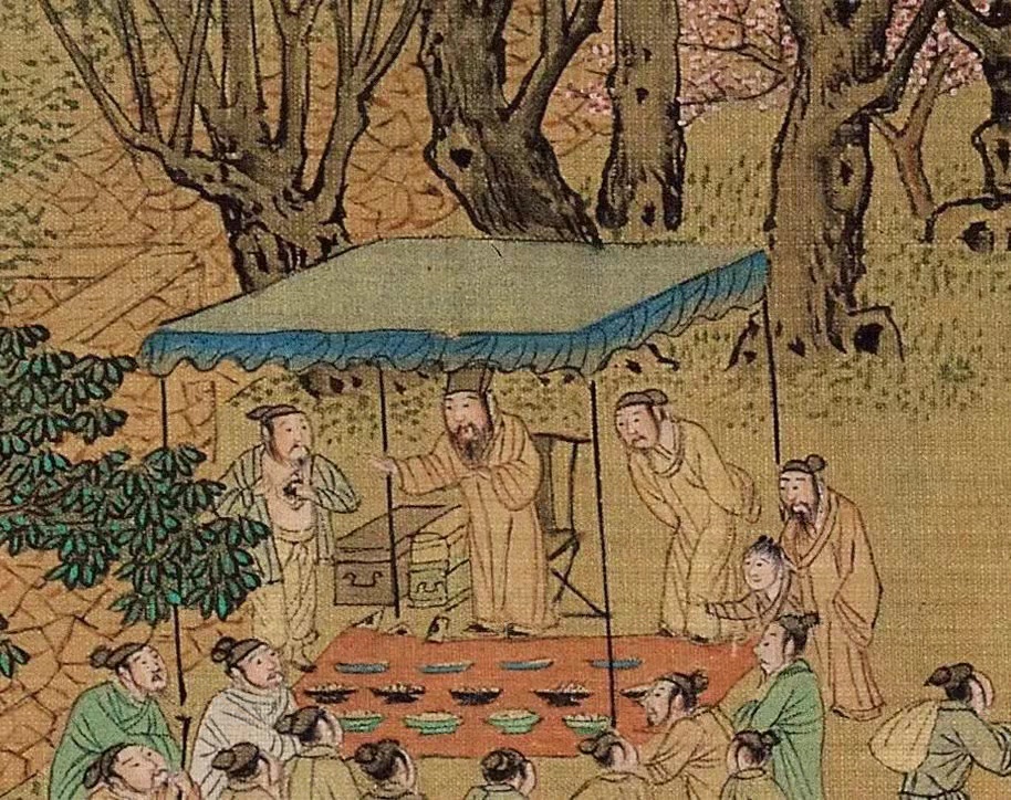 套圈——如今的集市,這項活動仍很流行,無形中,我們與仇英建立起了某種聯繫...