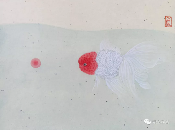 昌從蘭作品《在水一方》系列二 國畫（工筆） 27×24cm RMB 5,000