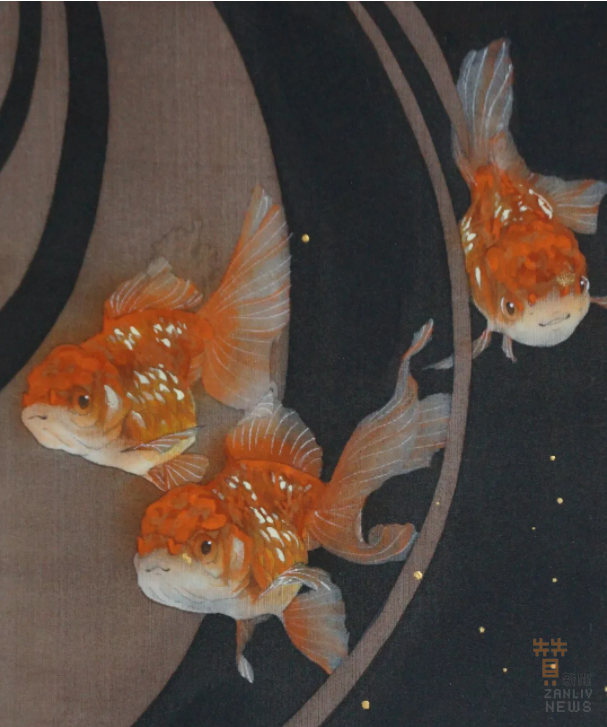 林佳諭作品 異界交流-2 岩彩工筆 14x25cm RMB 2,400