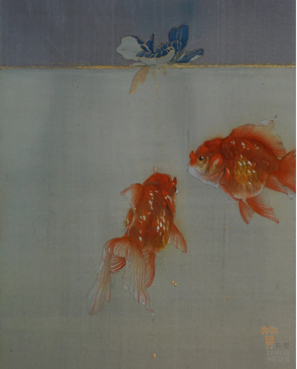 林佳諭作品 好奇心-7 岩彩工筆 17x25cm RMB 2,400
