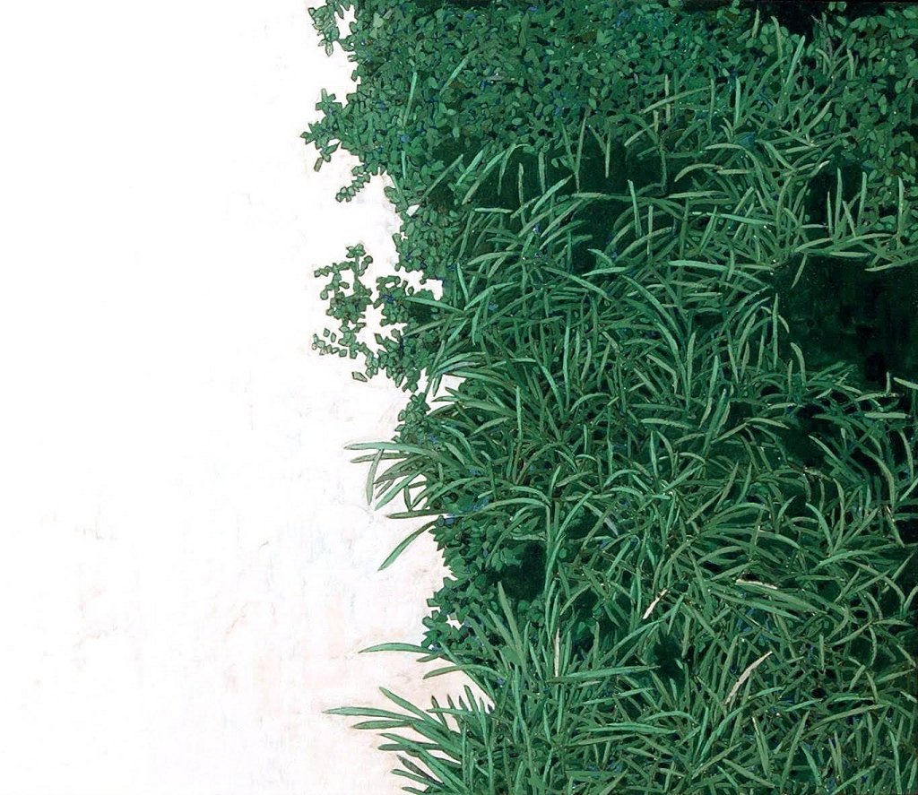 青木，叢綠九-方向 ，45.5x53cm，紙本膠彩、墨 ，2014