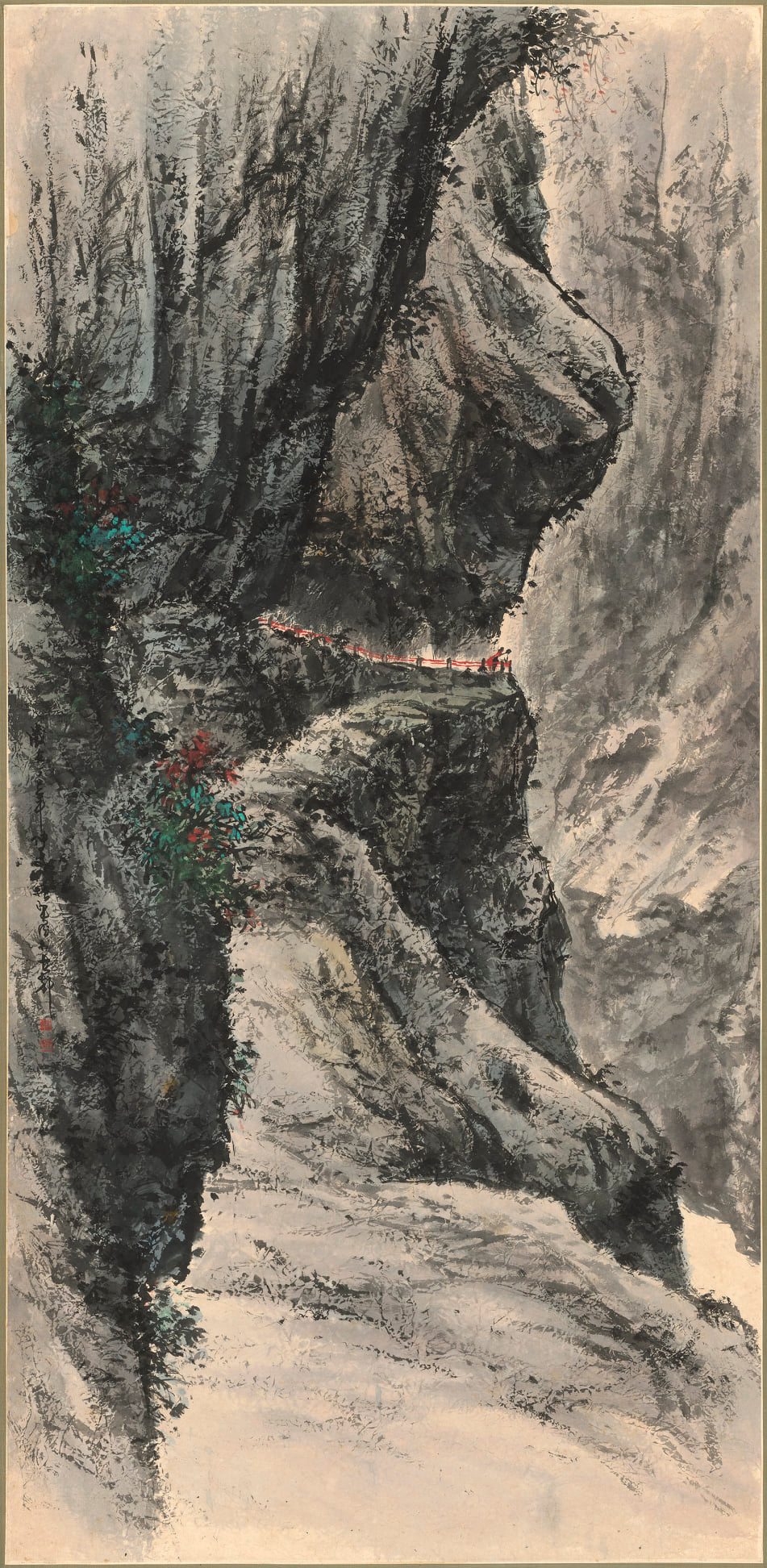 圖 石壁擎天181x88.5cm1977 海峽畫報 提供