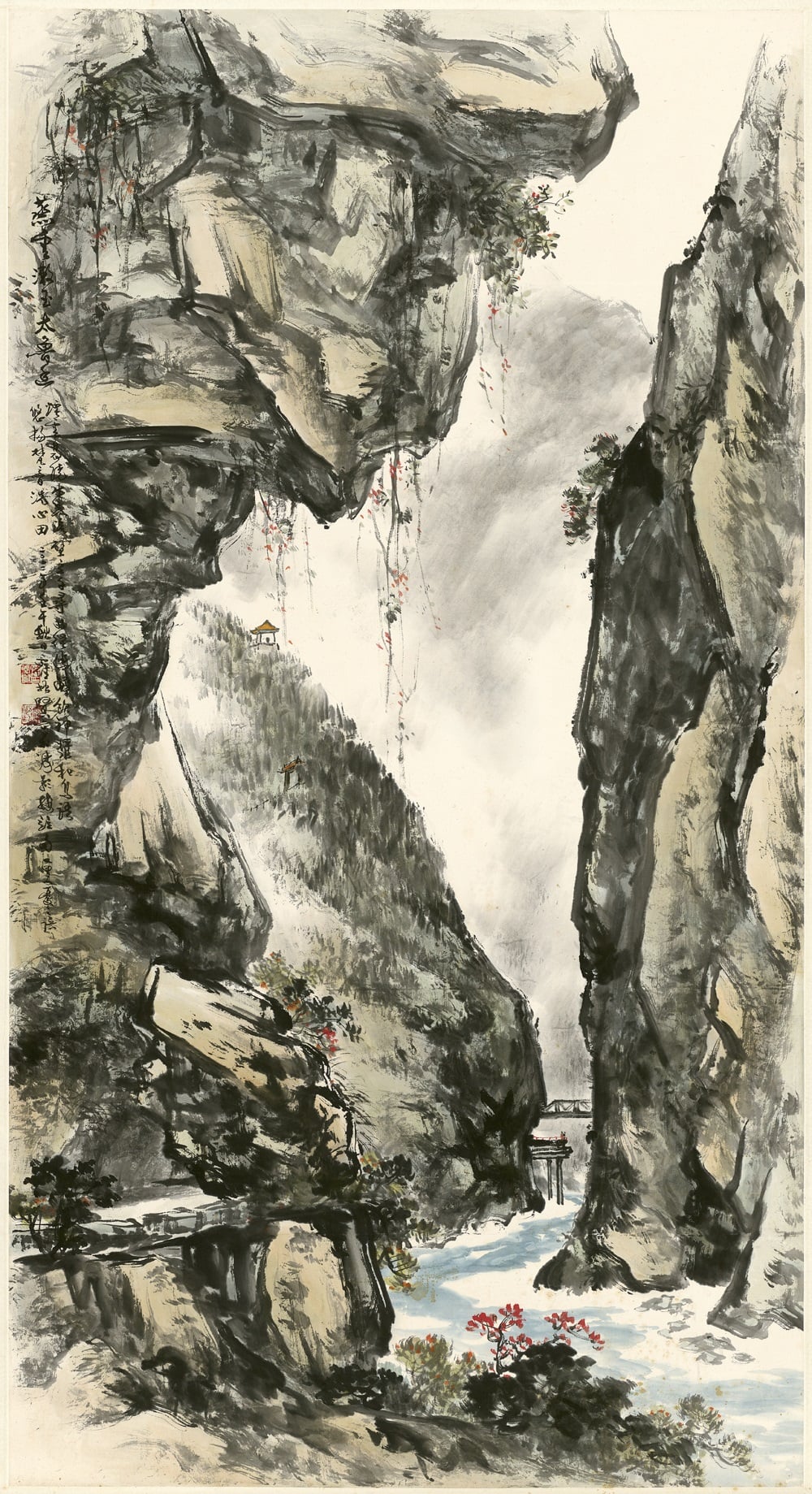 圖 蒸雲漱玉太魯幽 178x97cm 2002 海峽畫報 提供