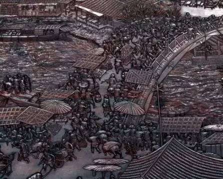 木雕版的《清明上河圖》: