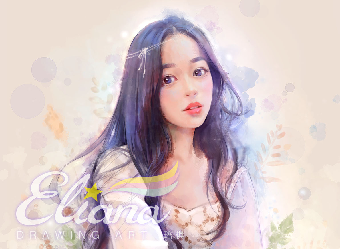 【 自畫像 self-portrait 】 人物水彩插畫  | computer graphics | Painter 2022 | Drawing | Eliana珞棋