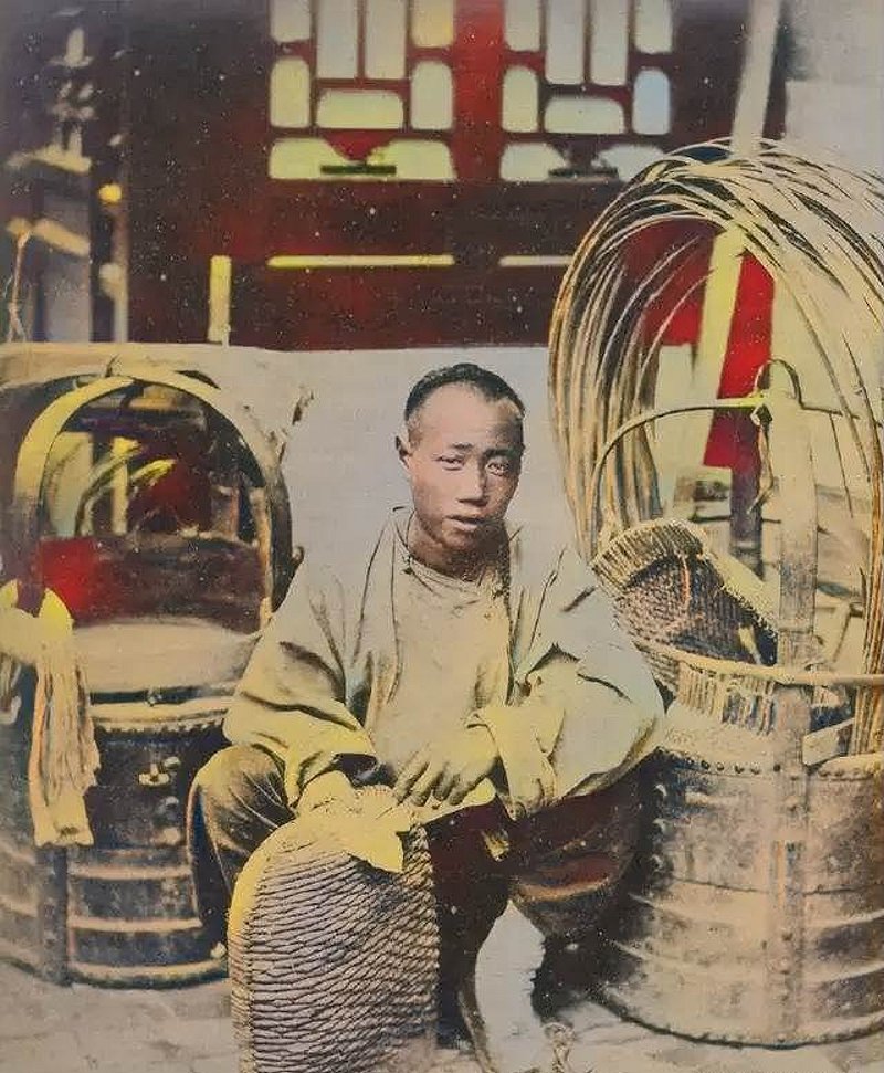 圖 街頭篾制品的攤位 翻拍自網路