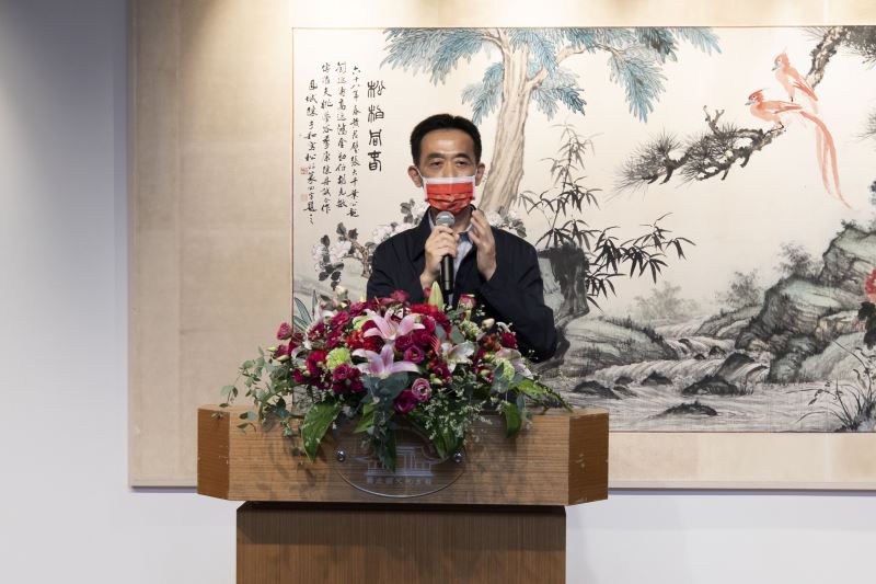 圖 王蘭生館長致歡迎詞