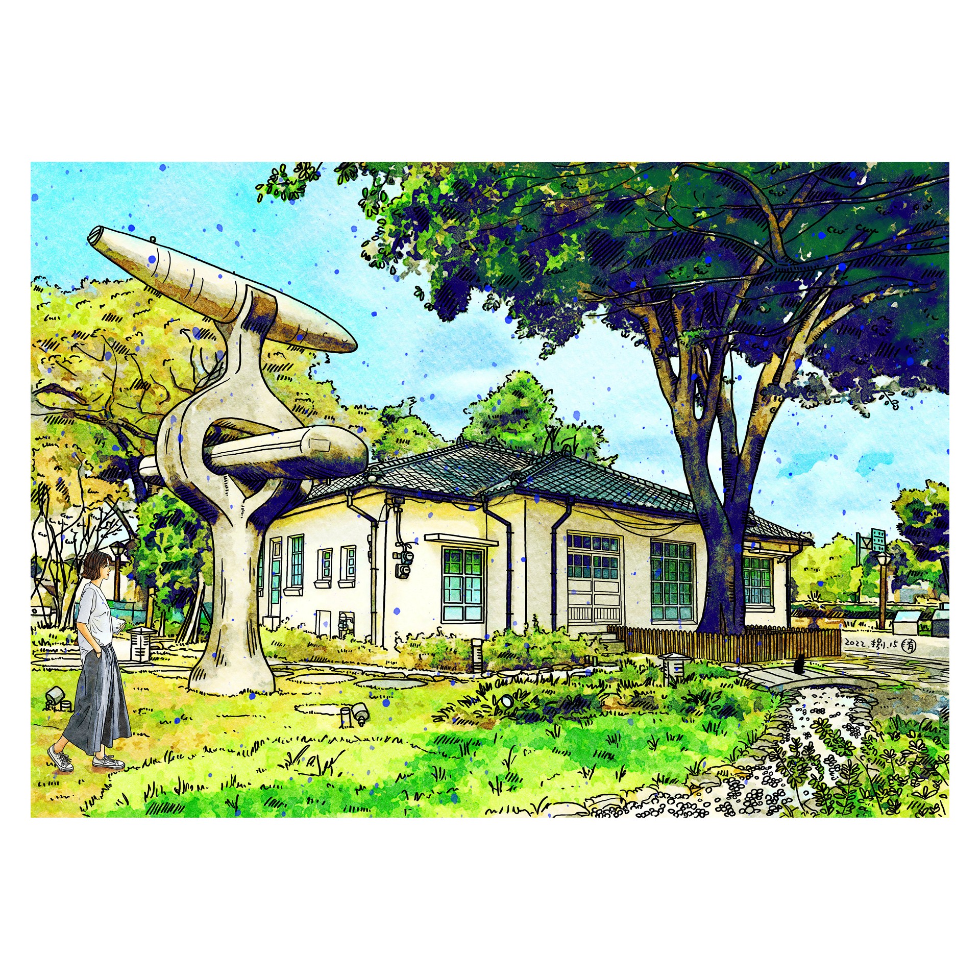 圖 【用藝術走讀台灣400年】專欄-台灣屏東勝利新村 邱浡洧 電繪