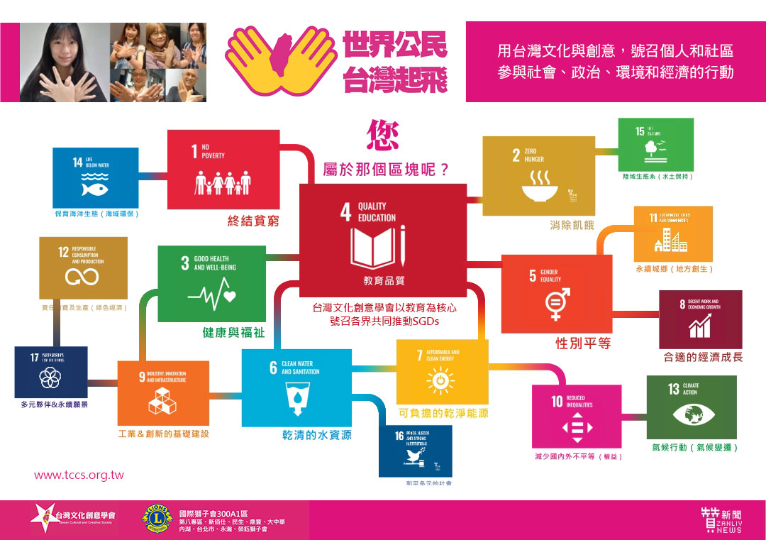 圖 8月27日的處女座:支持理想社會 SDGs 世界公民台灣起飛活動 贊新聞再製設計
