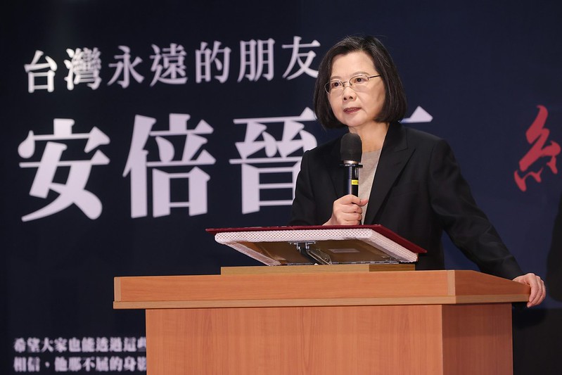 總統出席安倍晉三紀念影像展 強調安倍聲援臺灣的行動