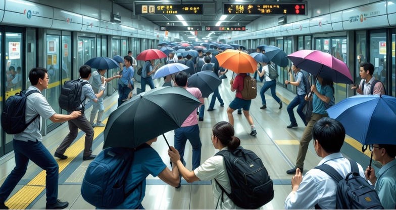 1219捷運隨機砍人 防身協會示警善用雨傘爭活路