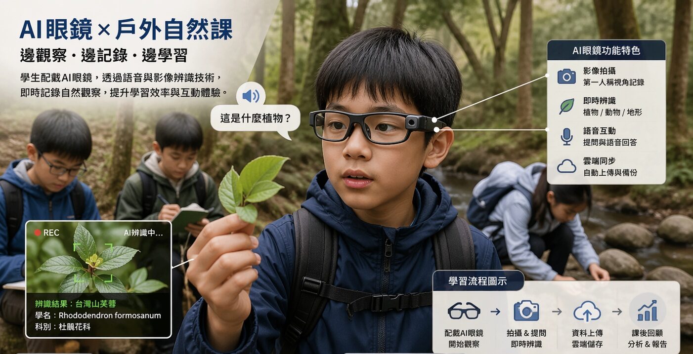 第五屆《小網紅大夢想》配合前瞻AI教育應用，新增AI智慧眼鏡組